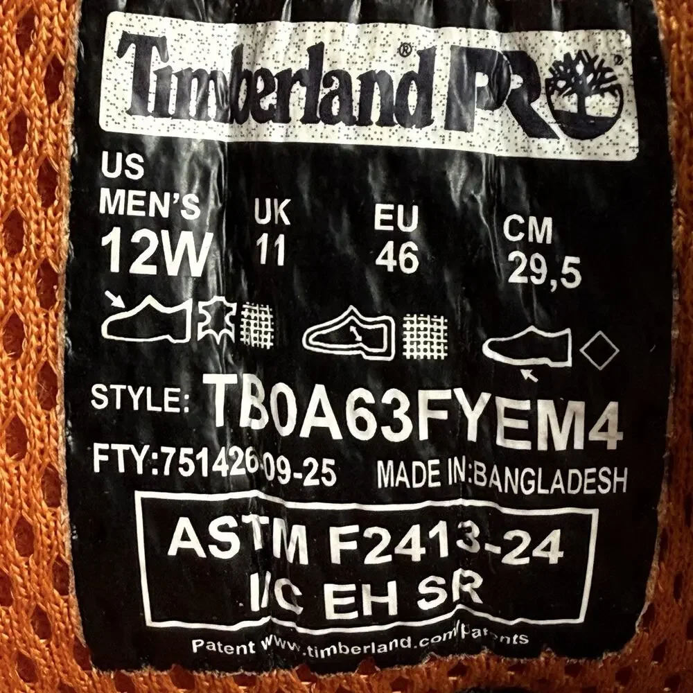Timberland Boondock Ultralight 6” Waterproof Steel Toe Men’s 12 Wide Boots